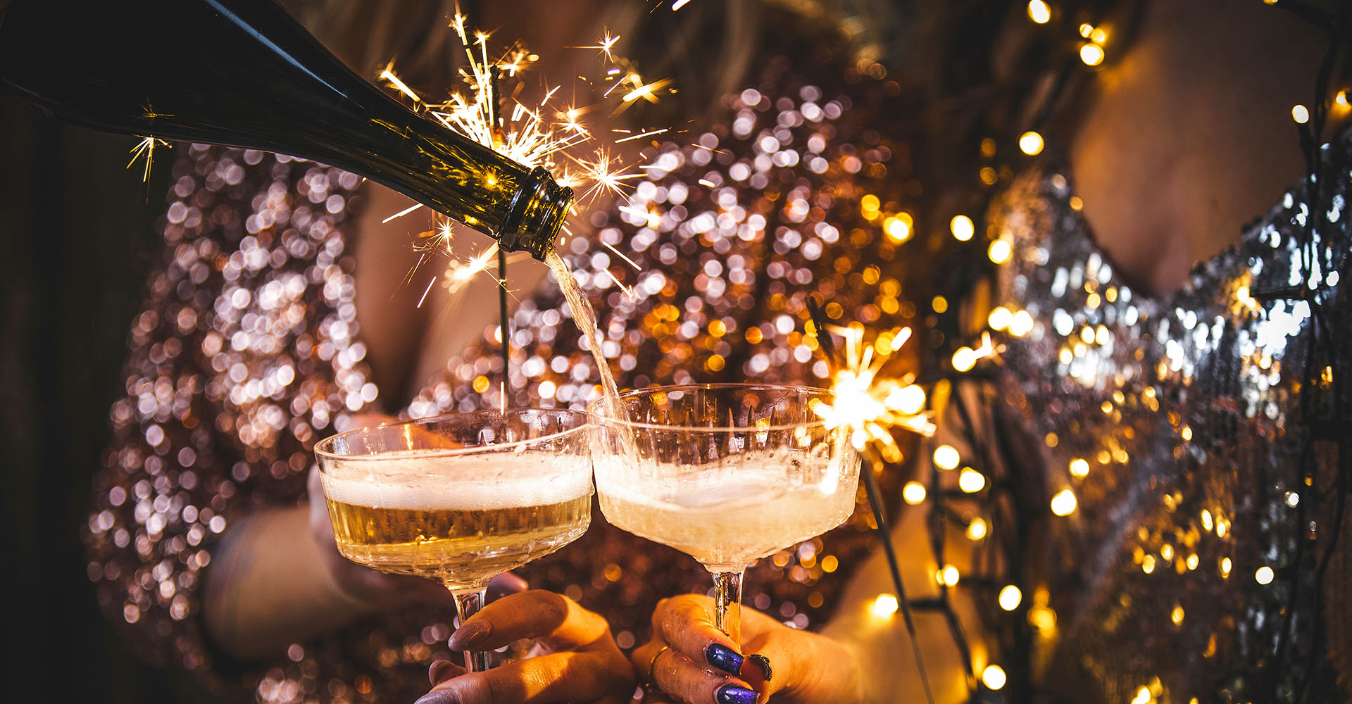 festive champagne reception